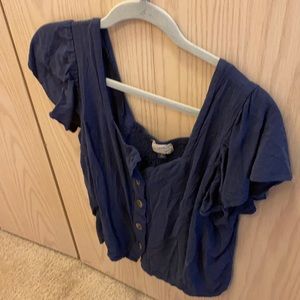 Blue crop top